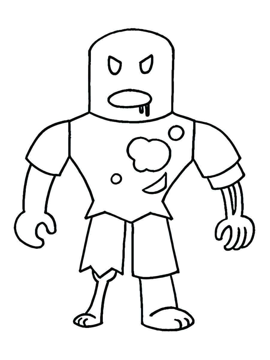 Roblox character coloring page