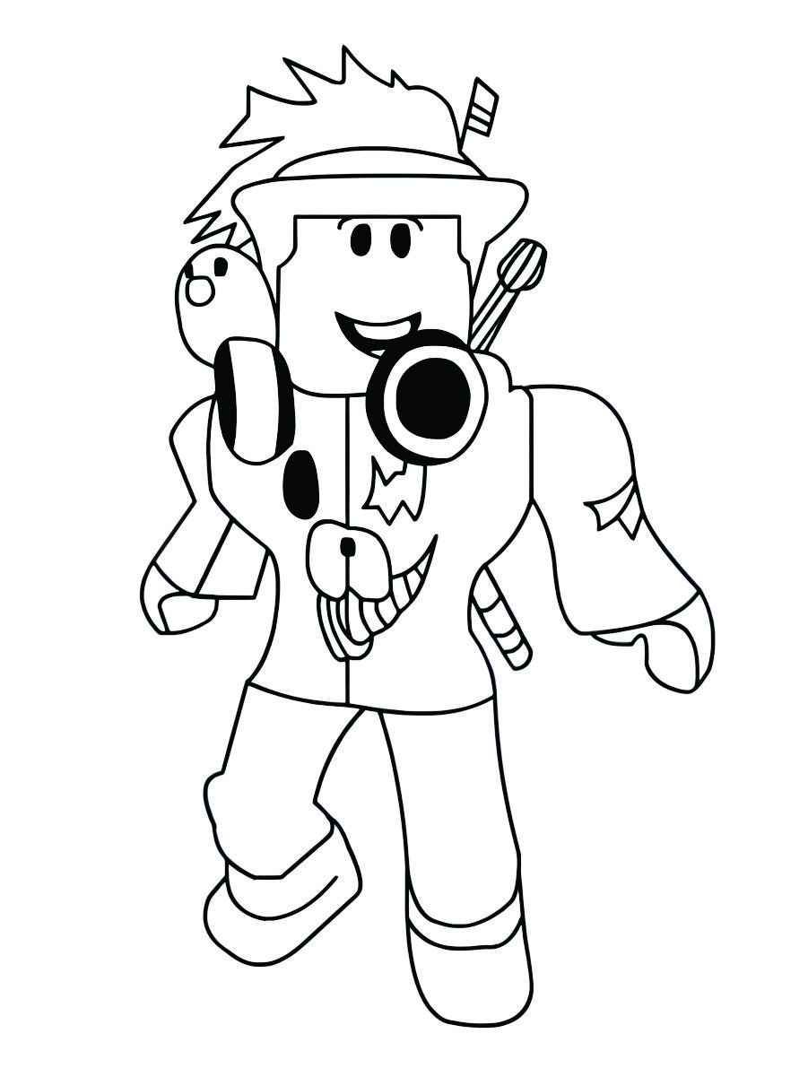 Roblox character coloring page