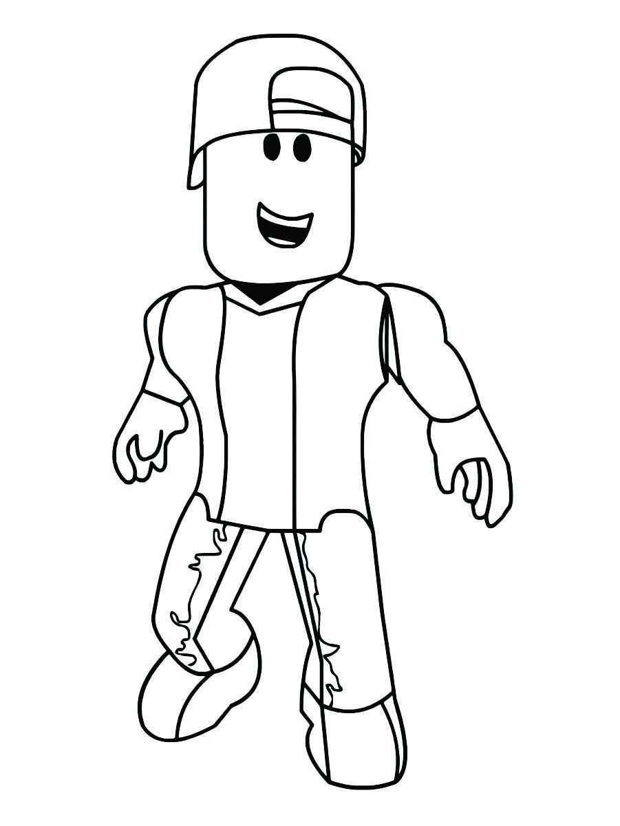 Roblox character coloring page