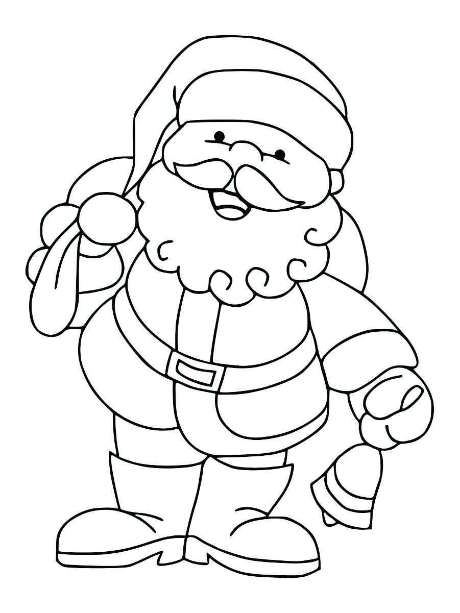 Simple Santa Claus coloring page for kids.