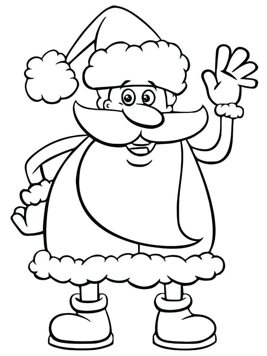 Simple Santa Claus coloring page for kids.