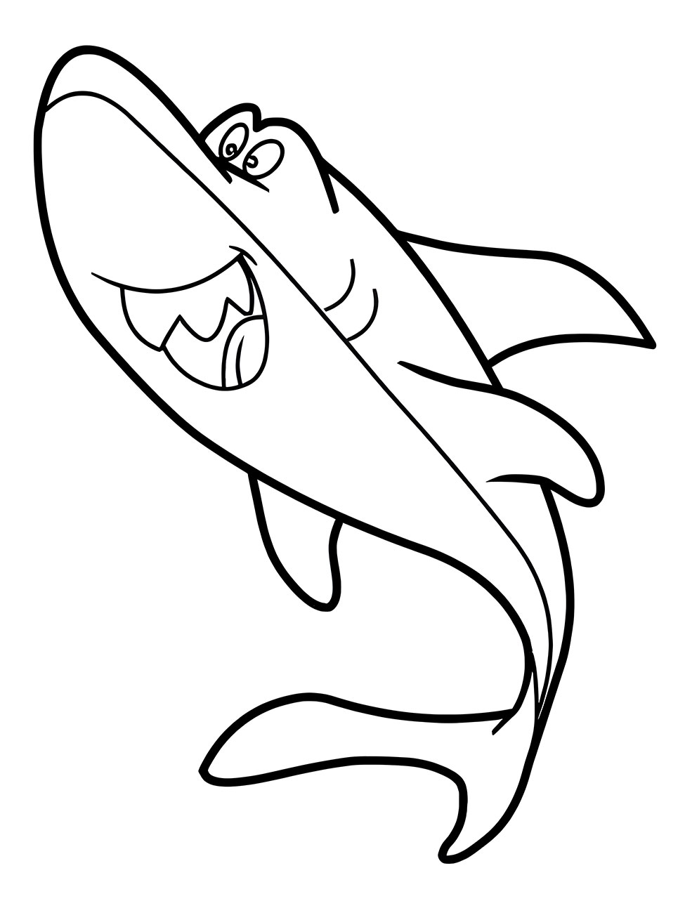 Shark Coloring Template