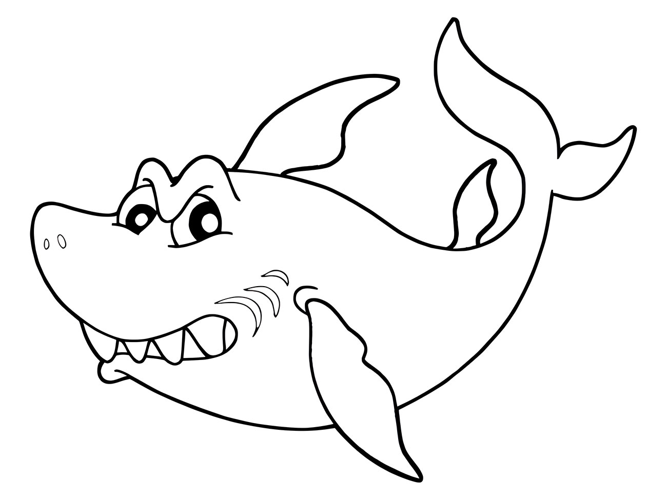 Shark to Color for Kids