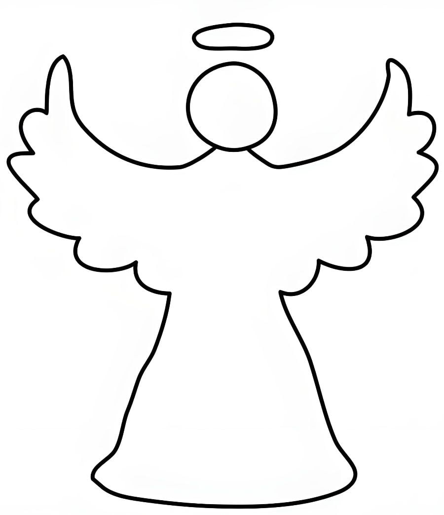 Customizable angel coloring page