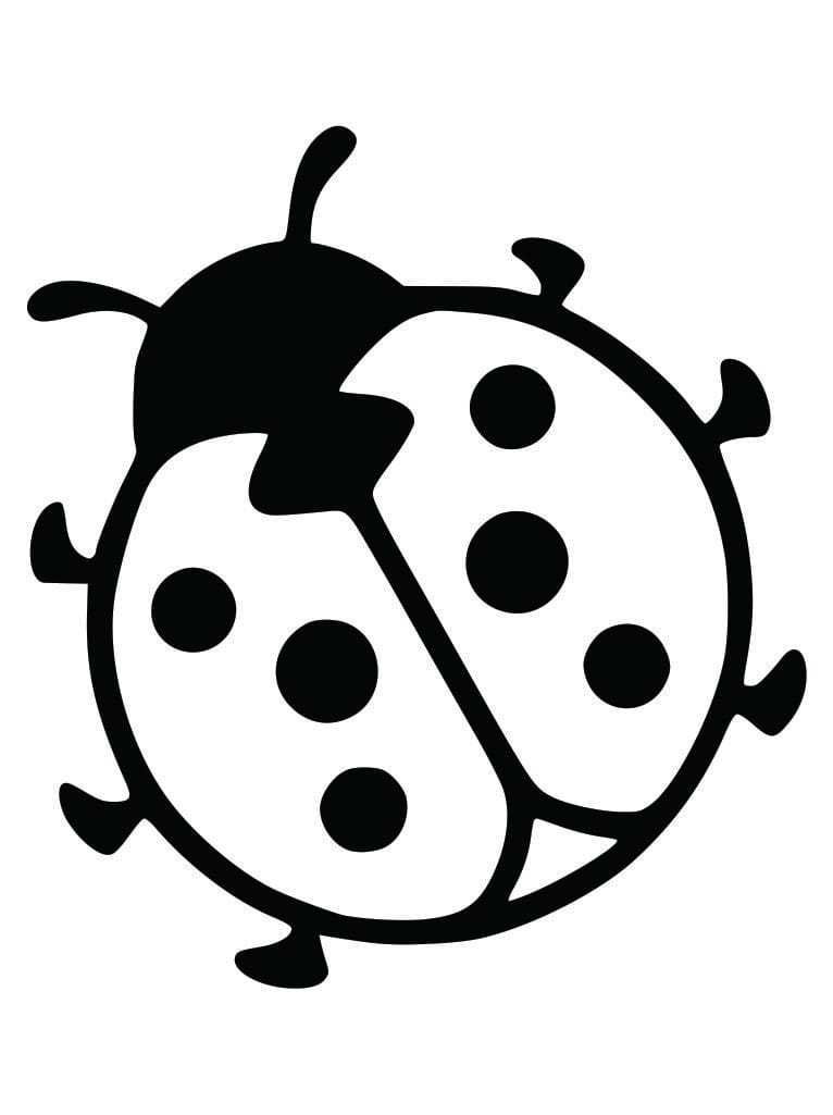 Simple coloring page of a ladybug