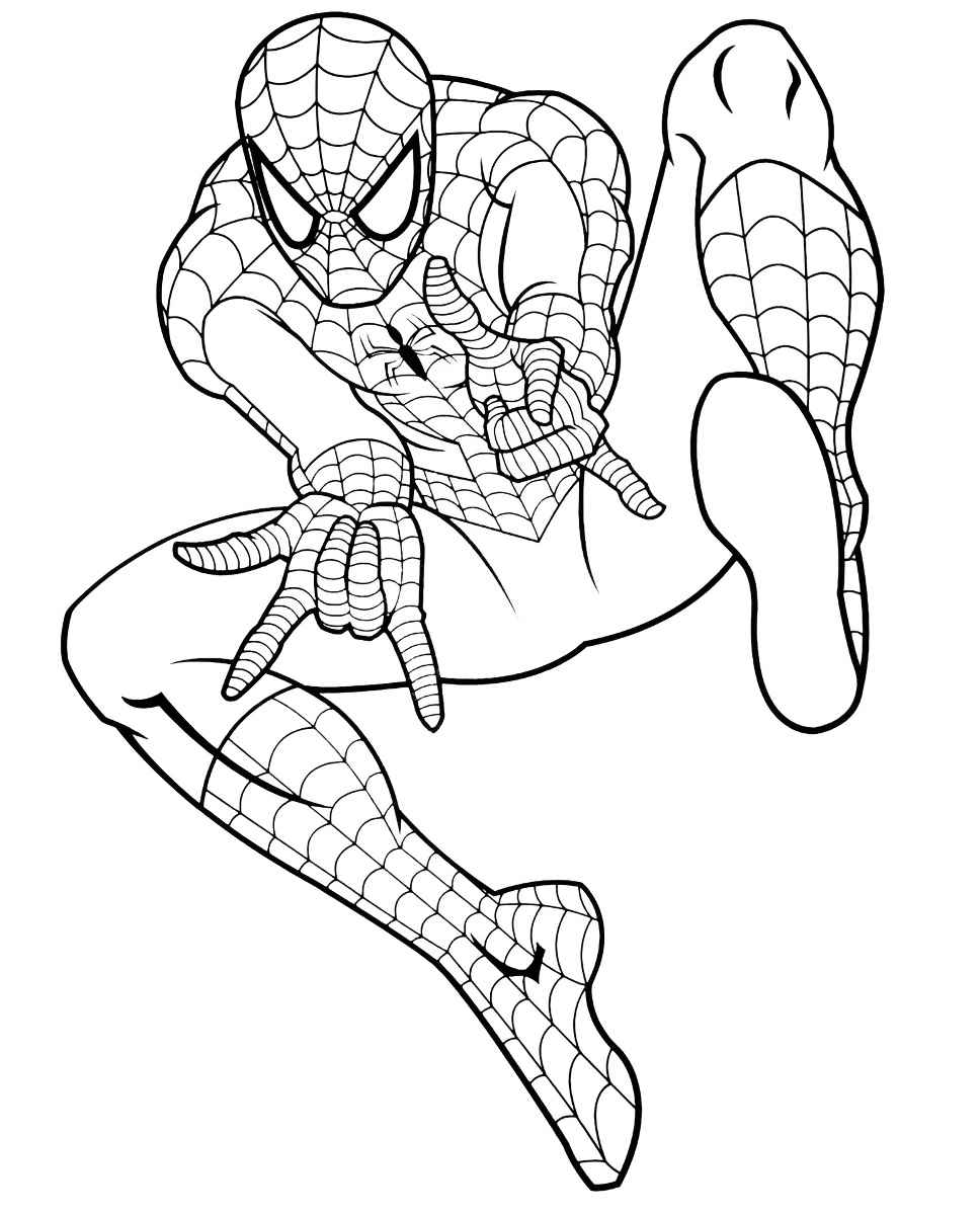 Spider-Man coloring page.