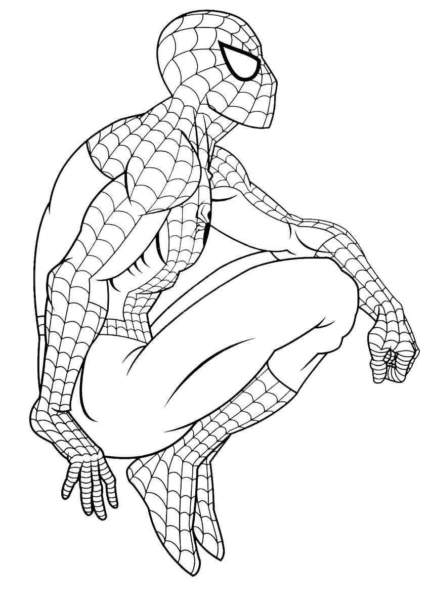 Spider-Man coloring page.