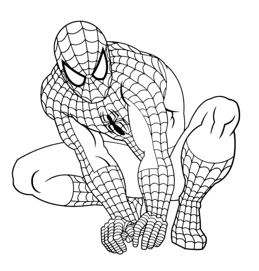 Spider-Man coloring page.