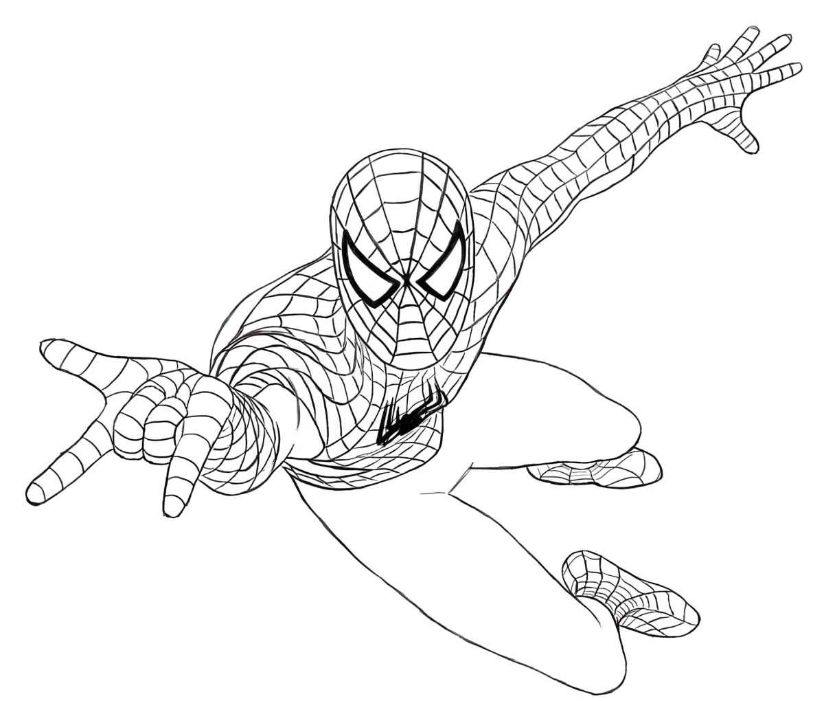 Spider-Man coloring page.