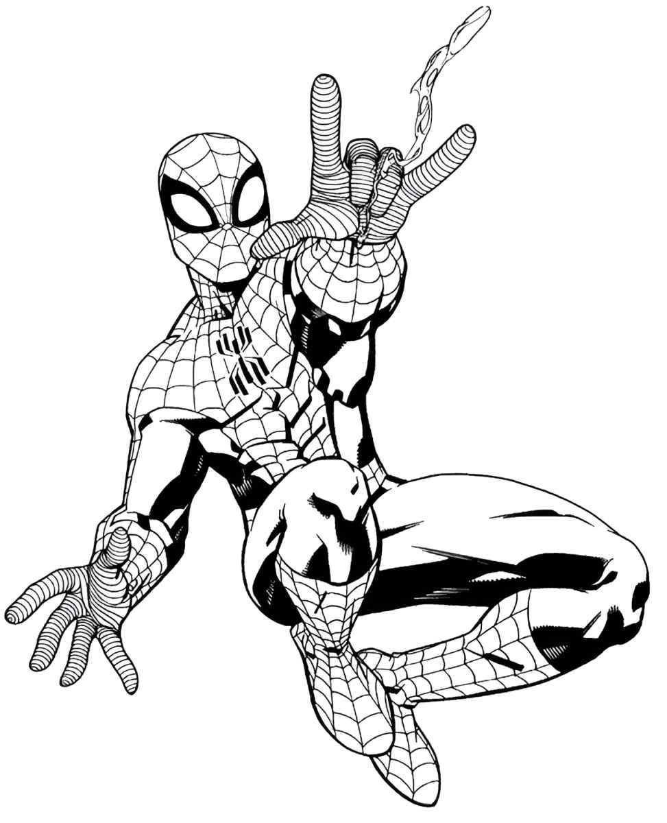 Spider-Man coloring page.