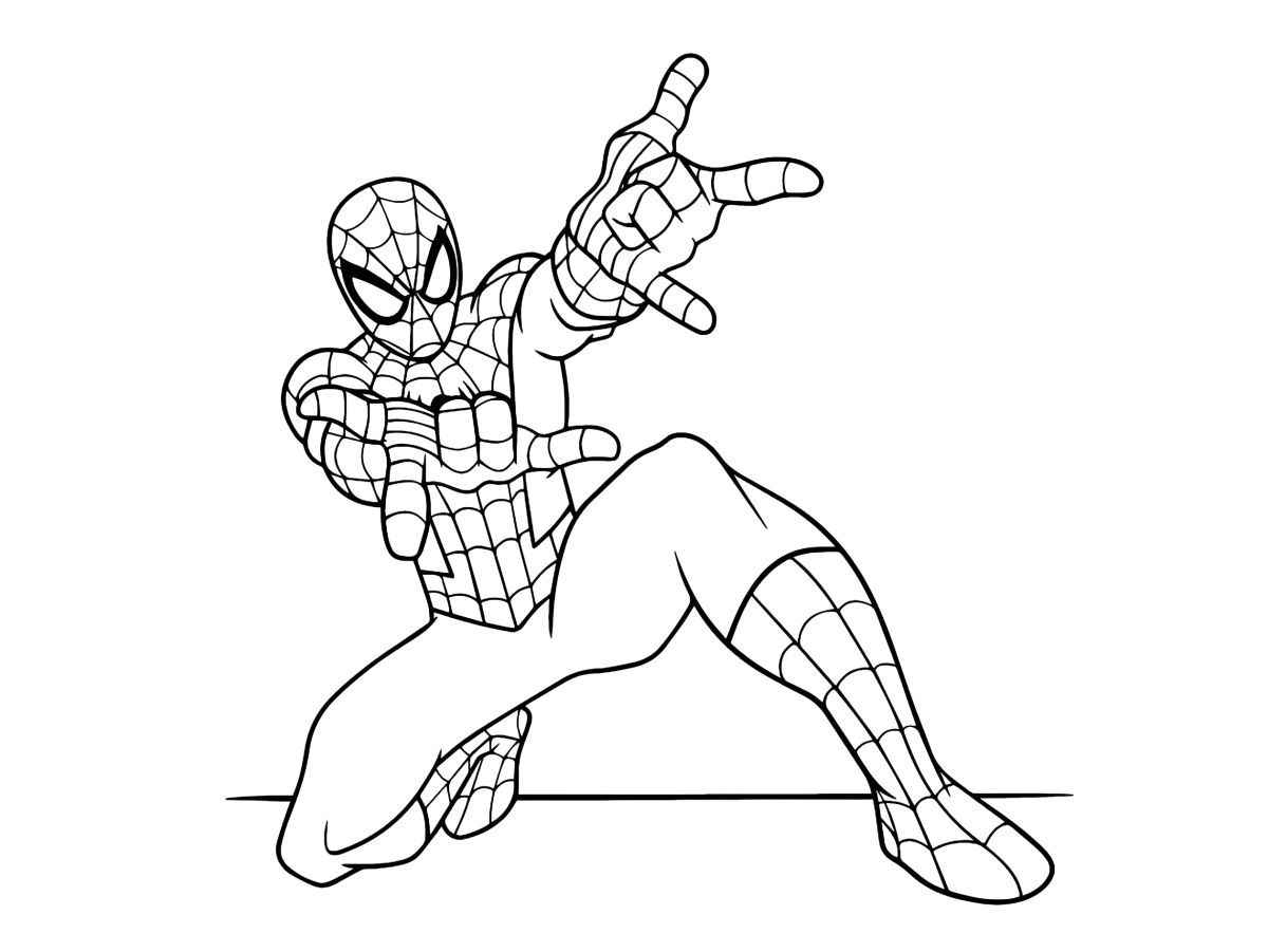 Spider-Man coloring page.