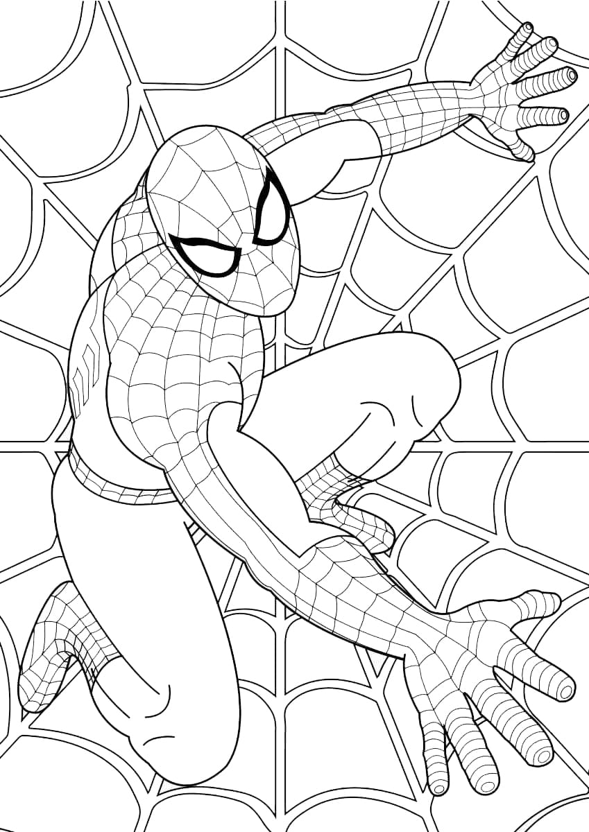 Spider-Man coloring page.