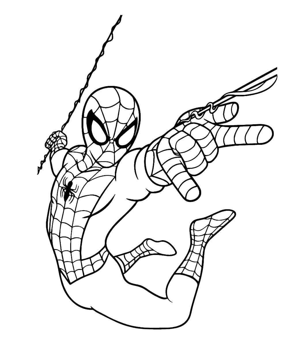 Spider-Man coloring page.