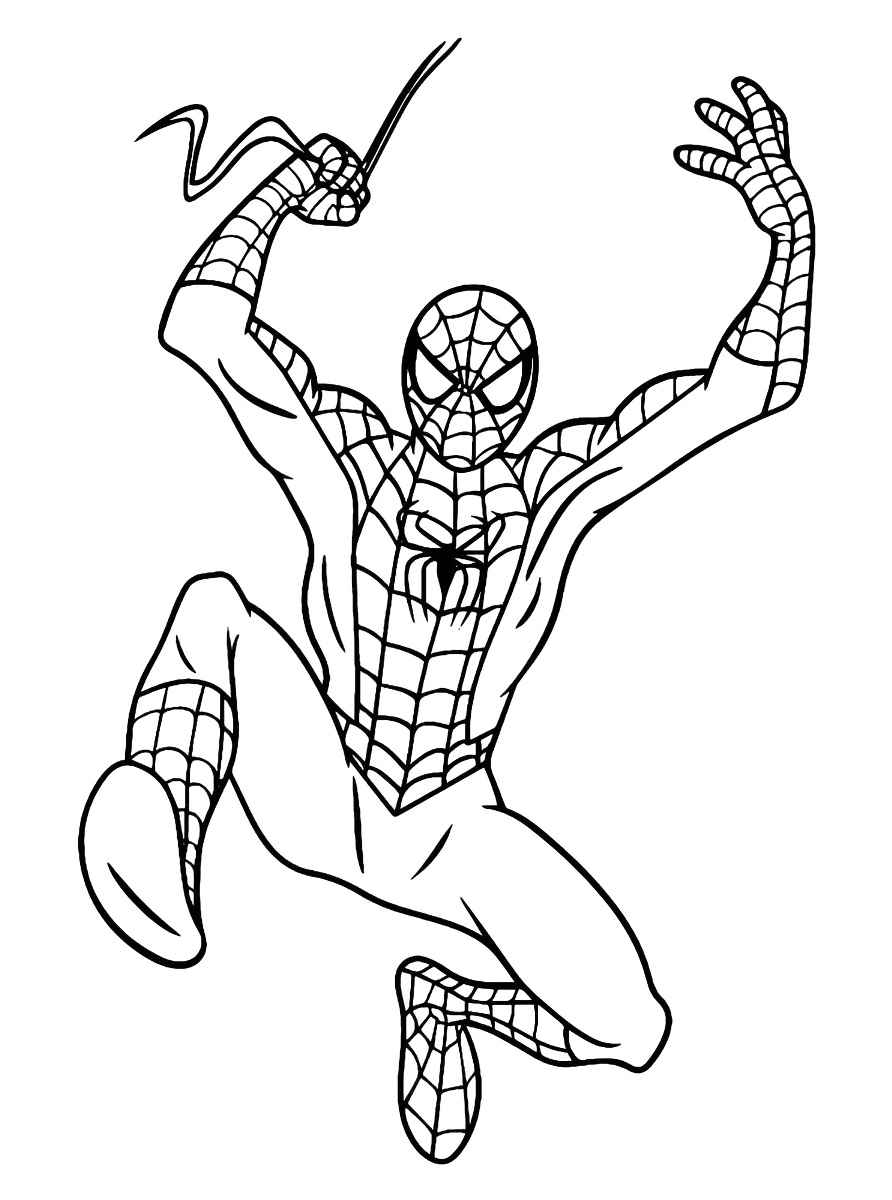 Spider-Man coloring page.