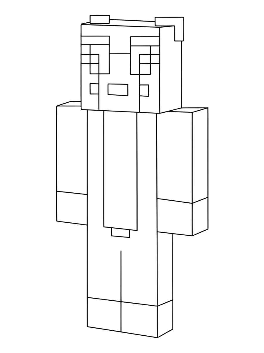 Steve Minecraft coloring page 43