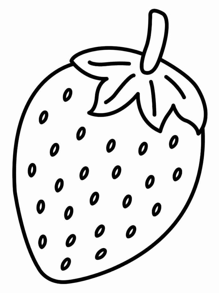 strawberry coloring page 5