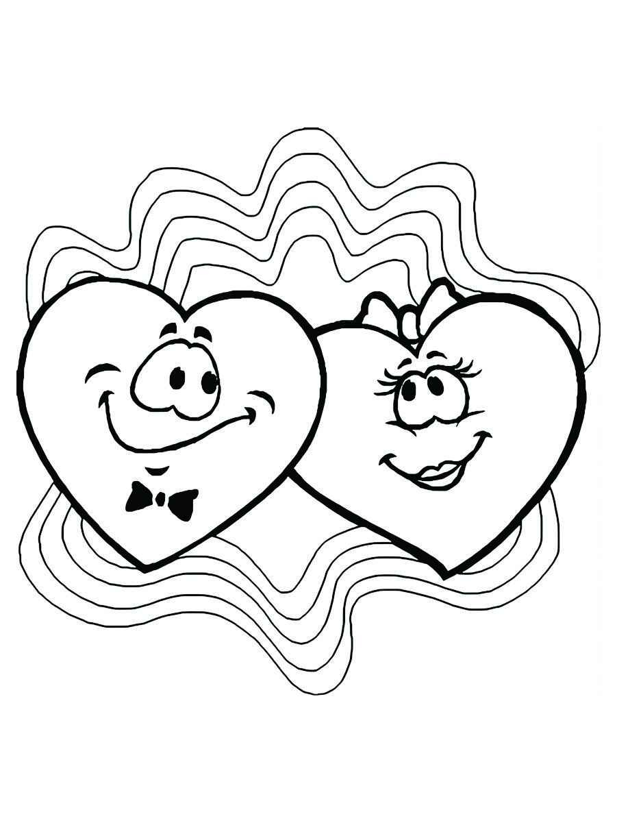 Valentine heart coloring page