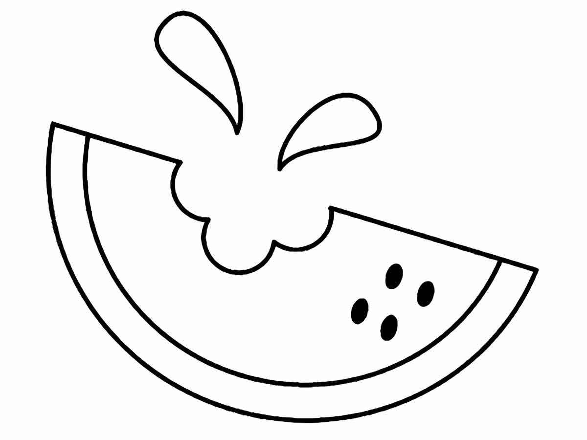 watermelon coloring page 3