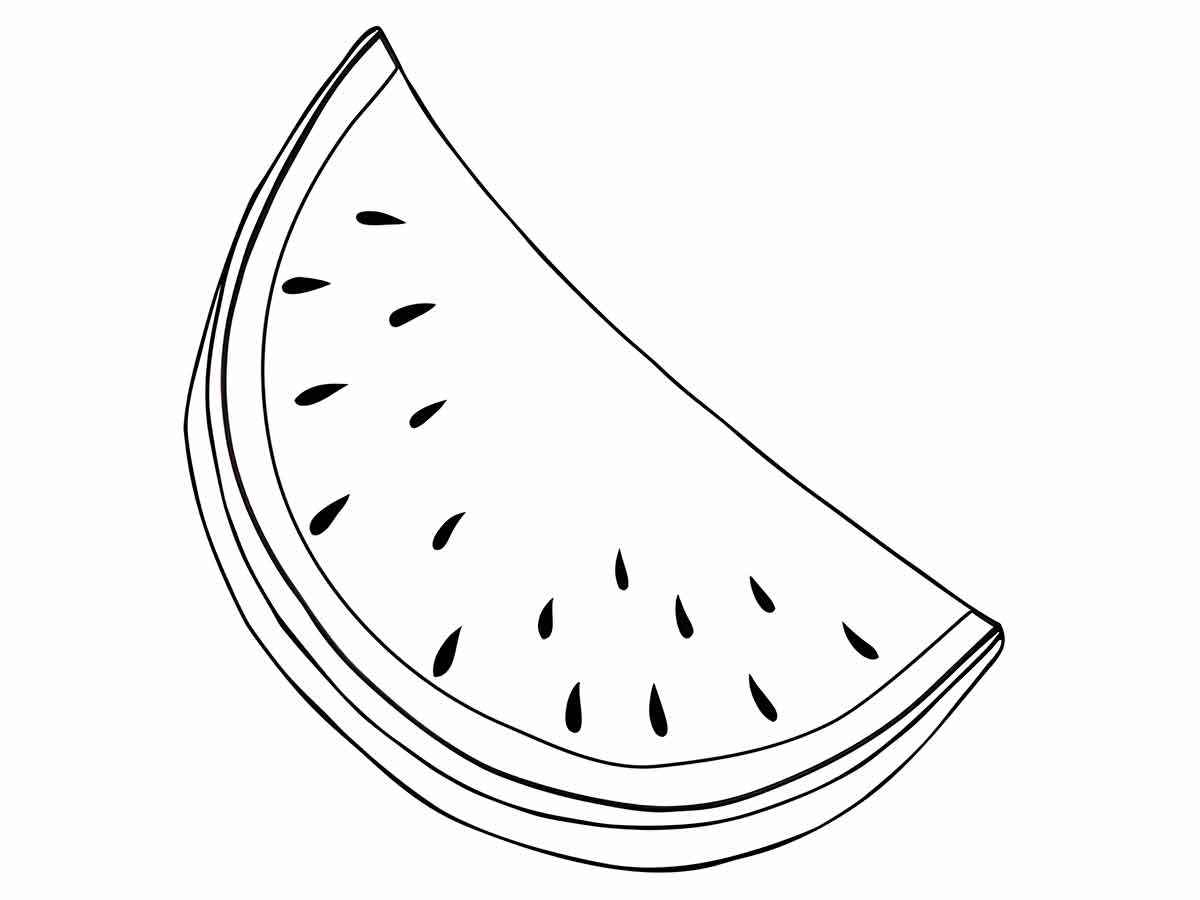 watermelon coloring page 4