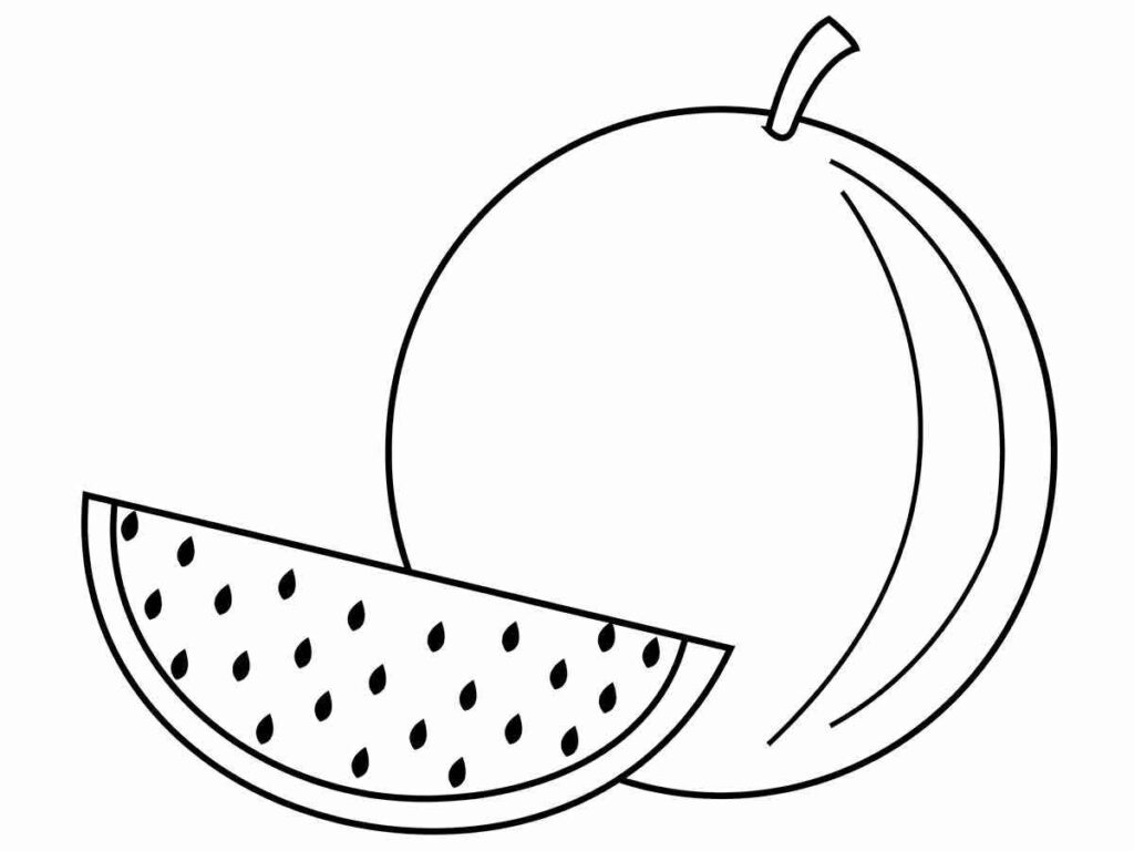 watermelon coloring page 5