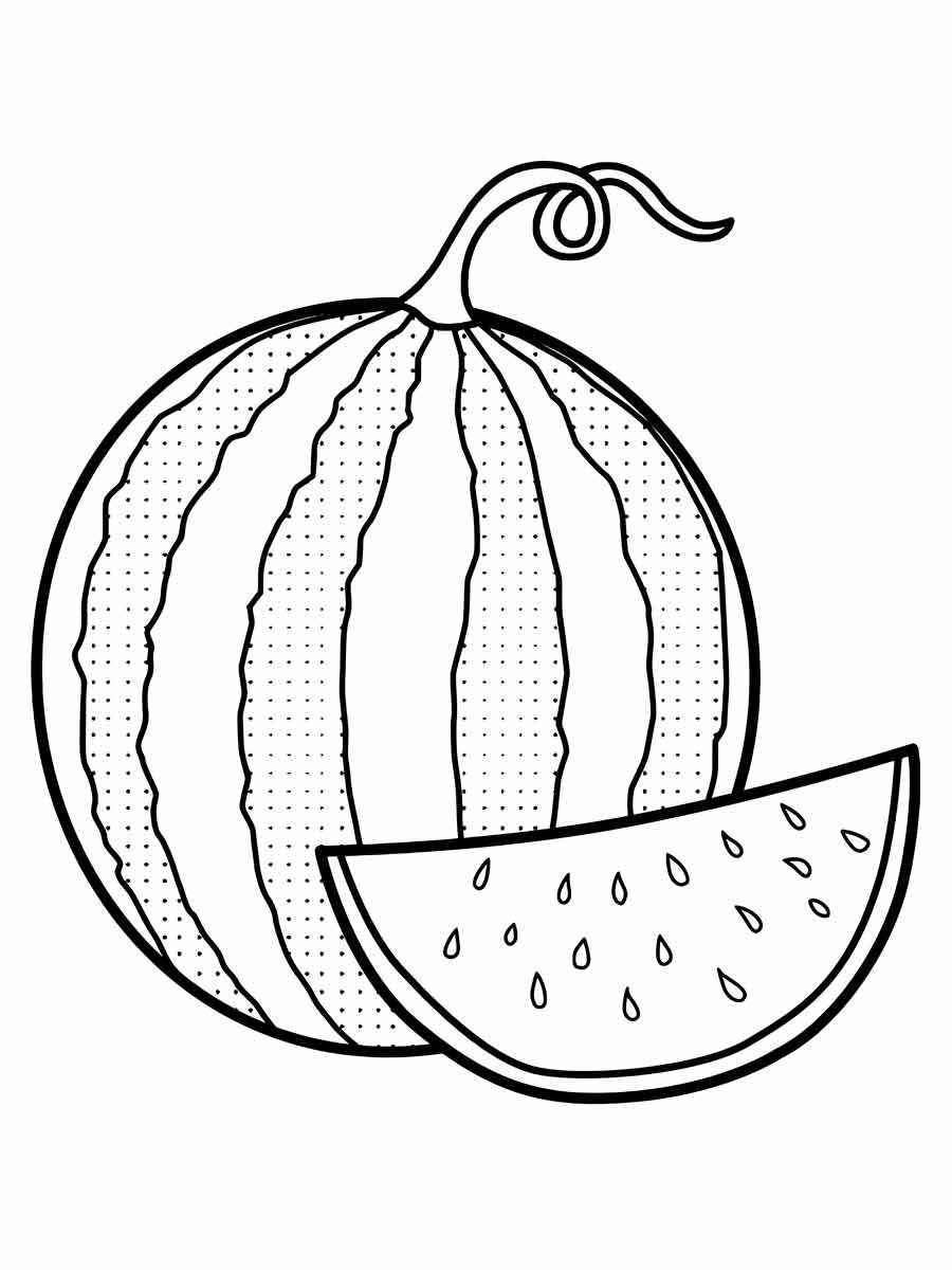 watermelon coloring page 6