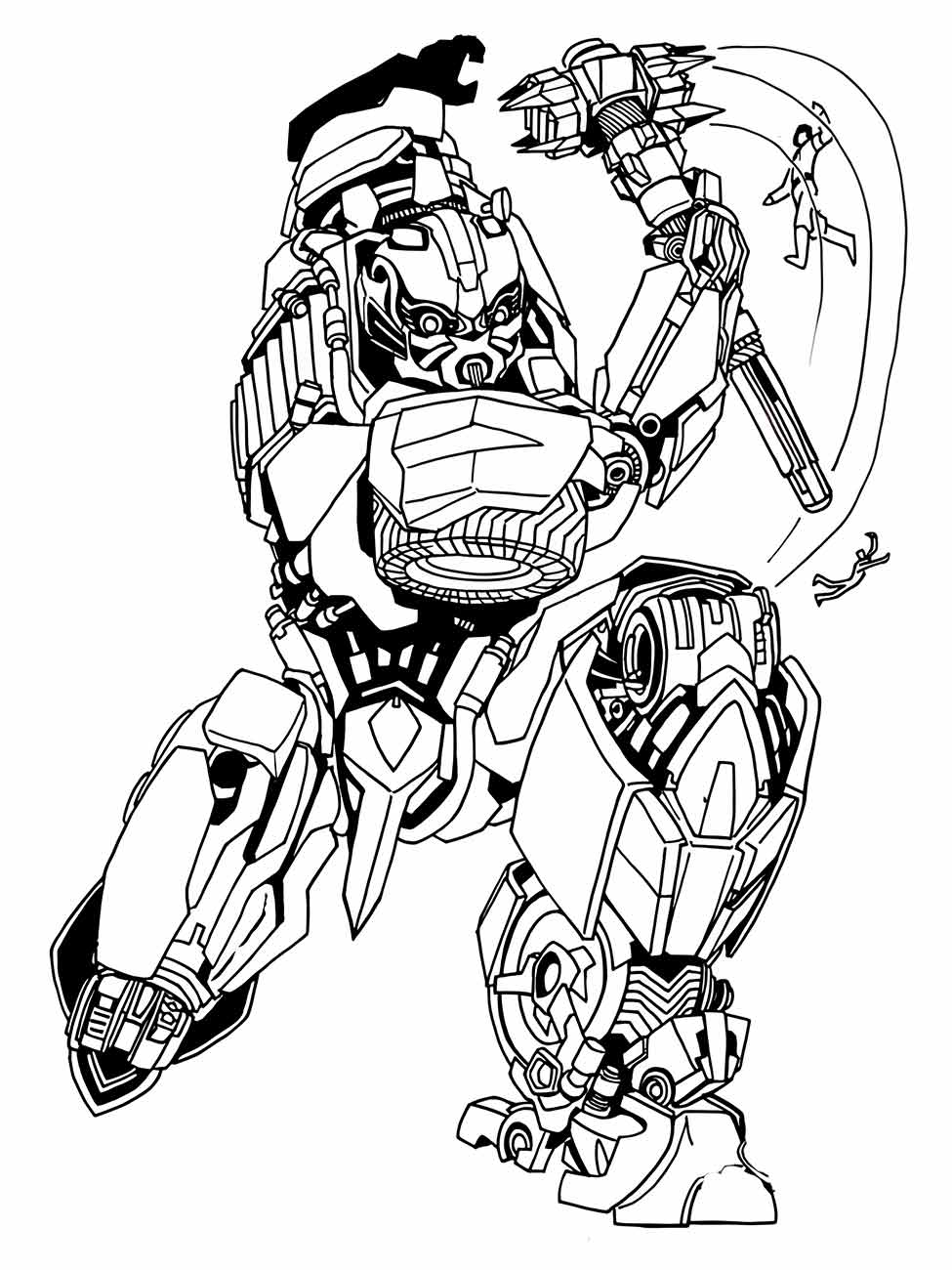 desenho para colorir do transformers